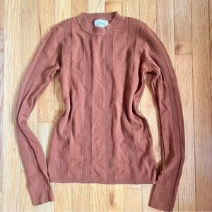 BE COOL Women's Brown Crew Neck Sweater